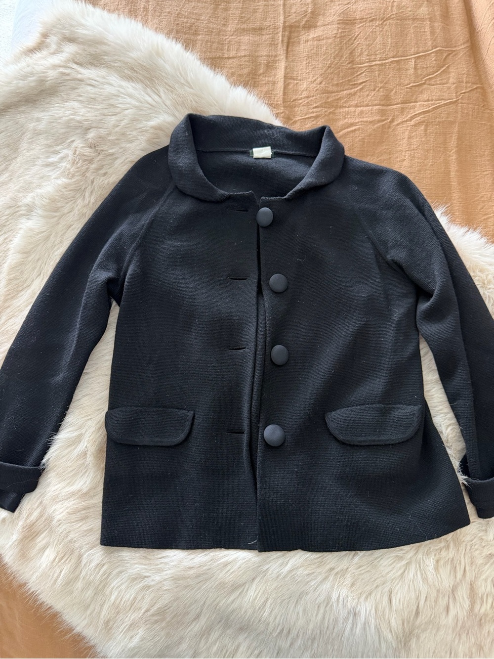 J. Crew Factory Black Women's Button-Front Sweater Cardigan S